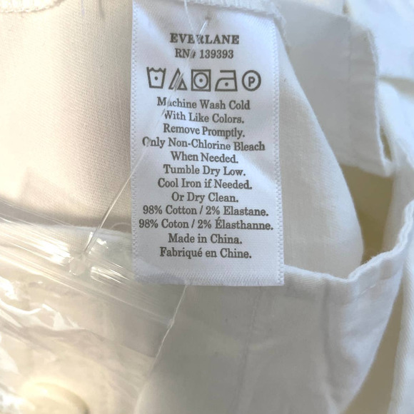 Everlane The Slouchy Cropped Chino Pant In Off White Size 2 New - Picture 15 of 15